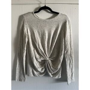 Drew Long Sleeve Soft Knit Front Knot Tee Size Medium